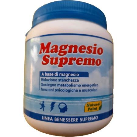 Magnesio Supremo Natural Point 300 Grammi Integratore Di Magnesio