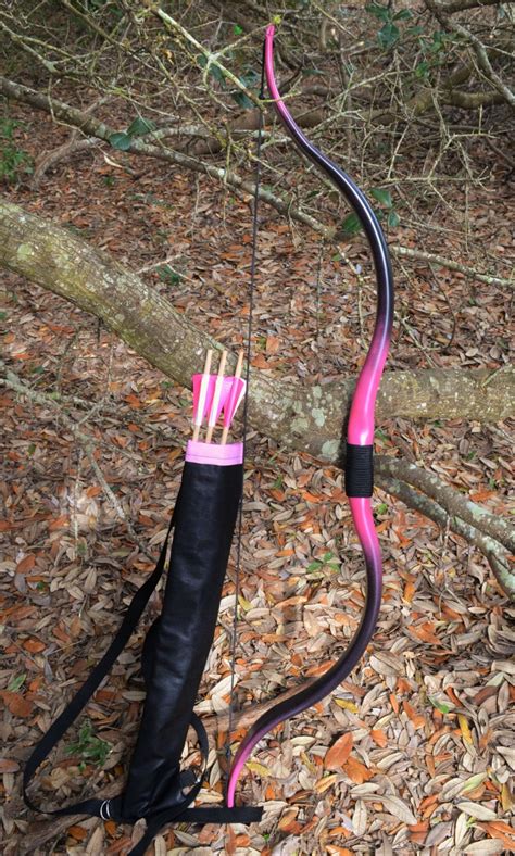 Pink Fade Bow 3 Arrows And Quiver Facas E Armas Armas Ninja Arco