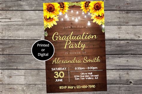 Rustic Graduation Invitation Graduation Invitation Rustic Etsy