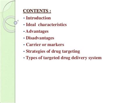 Targeted Drug Delivery System