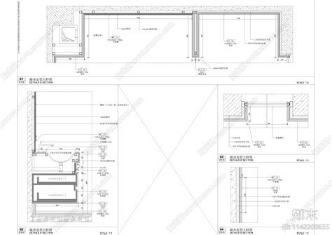 家装墙身造型大样施工图下载【id1142209655】知末案例馆