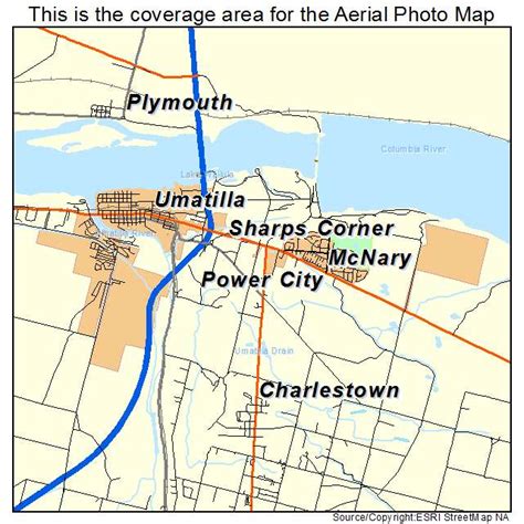 Aerial Photography Map of Umatilla, OR Oregon