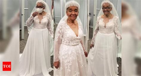 Viral Adorable 94 Year Old Granny In Her First Ever Wedding Dress