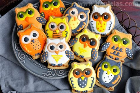 Owl Cookies For Halloween Haniela S Recipes Cookie Cake