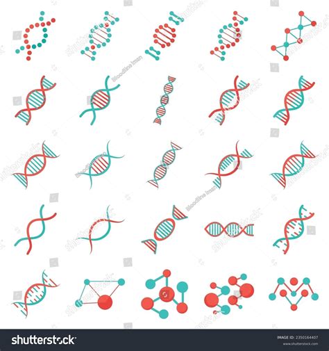 Dna Icon Set Gene Model Of Life Bio Genetic Royalty Free Stock