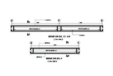 18x14m house plan of beam details are given in this Autocad drawing ...