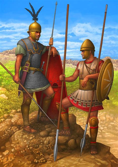 Roman Legionary With A Macedonian Phalanxe Ancient Warfare Roman