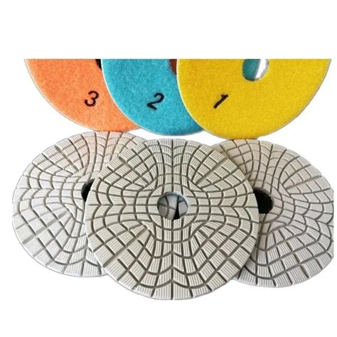 100mm White Resin 3 Step Pads Diamond Flexible Polishing Pads For All