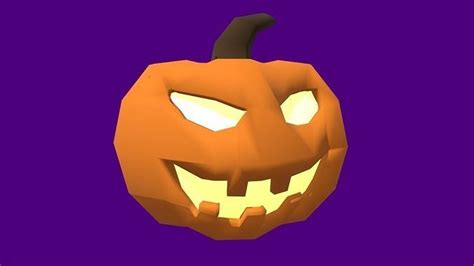 Jack-o-Lantern with Light 3D model | CGTrader