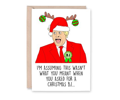 Boris Johnson Rude Christmas Card Lockdown Cancelled Etsy