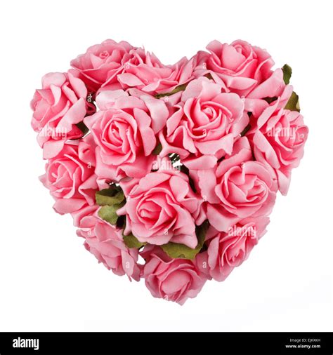 Pink Roses Heart Stock Photo Alamy