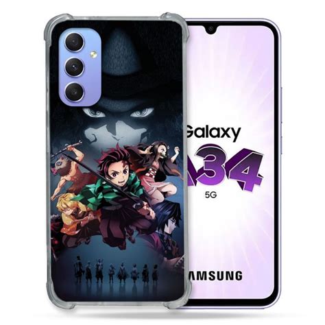 Coque Samsung Galaxy A G Manga Demon Slayer Noir