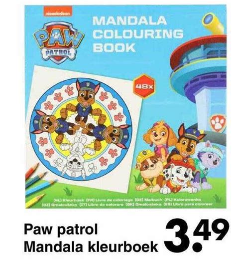 Paw Patrol Mandala Kleurboek Aanbieding Bij Wibra