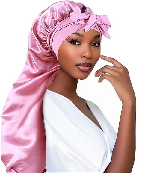 Amazon GeRRiT Long Silk Bonnet For Sleeping Women Bonnet With Tie