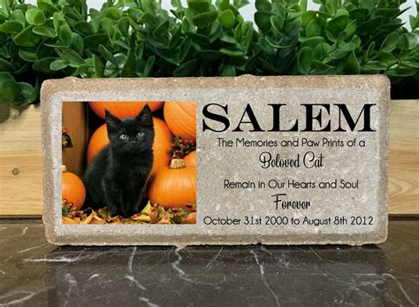 Personalized Cat Memorial Stone X Stone Brick Burial Etsy