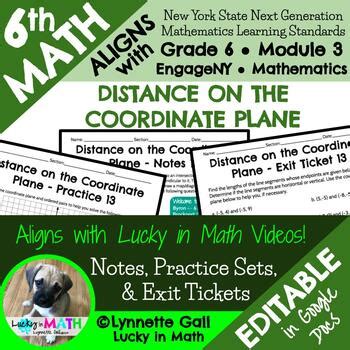 Distance On The Coordinate Plane Notes Practice 6th Grade Module 3