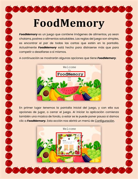 Food Memory Un Instructivo Para Jugar Un Memorama FoodMemory