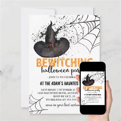 Witch Halloween Party Invitation Zazzle