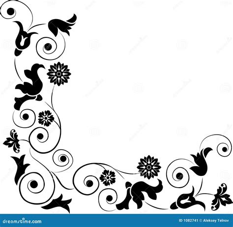 Element For Design Corner Flower Vector Stock Image Image 1082741