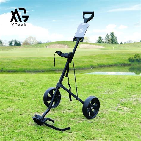 Xdrivemax Gc53 4 Wheel Golf Push Cart One Click Folding Golf Trolley