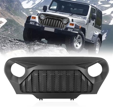 Amazon DIBON AUTO Matte Black Grille For Jeep Wrangler TJ