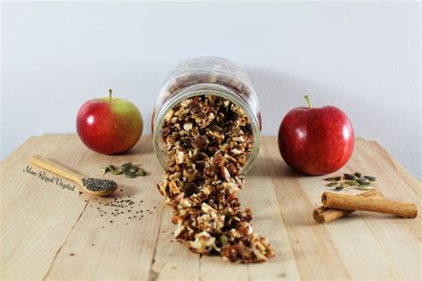 Granola Vivant Aux Pommes Noix Et Cannelle Cru V Gane Sans Gluten