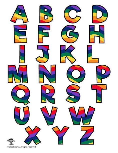 Rainbow Alphabet Letters | Woo! Jr. Kids Activities : Children's Publishing