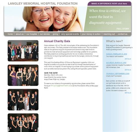 Langley Memorial Hospital Foundation - CMS Website and Ecommerce