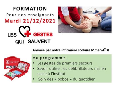 Formation Les Gestes Qui Sauvent Institut Ibn Badis