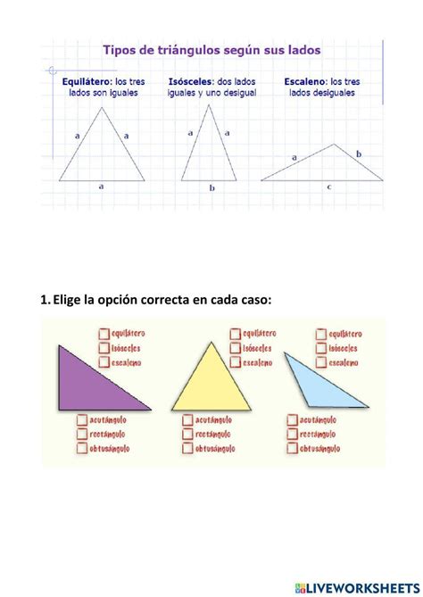 Triángulos Online Exercise For 1º Eso Live Worksheets