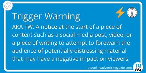 Trigger Warning Definition The Online Advertising Guide