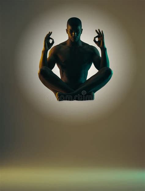 Meditation Shadow Float Or Relax Man Meditate In Spiritual Mental