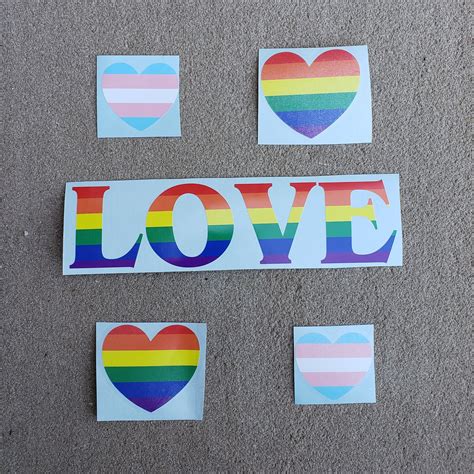 Gay Pride Rainbow Love Decal Car Laptop Sticker Etsy