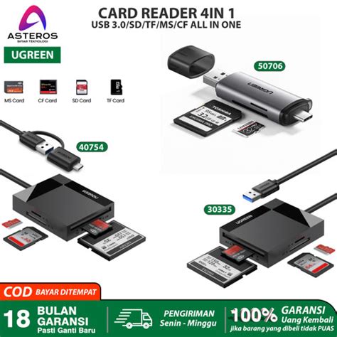 Jual Card Reader 4 In 1 Sdtfmscf Usb 30 And Usb Type C Ugreen All In