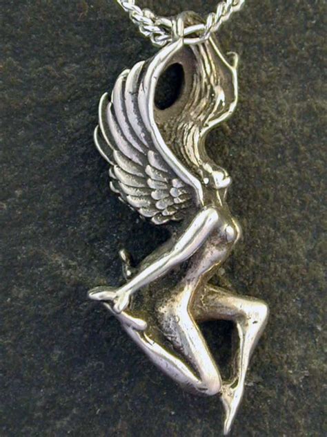 Sterling Silver Naked Fairy Lady Pendant On Sterling Silver Etsy