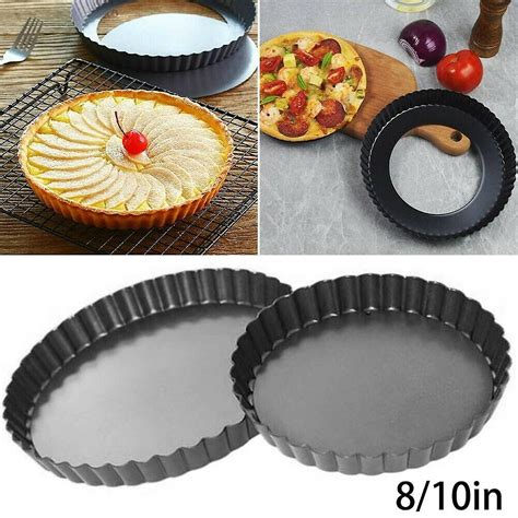 Pan Baking Tray Pie Tart Removable Bottom Pastry Mold Tools Loose