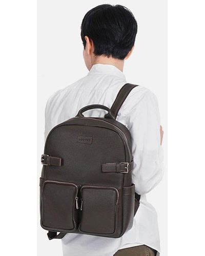 Brown Lotuff Leather Backpacks For Men Lyst