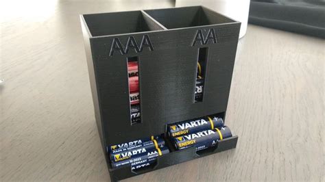 Battery Dispenser Dual Aaa And Aa By Fafabienman 3d Printing 3d Printer Projects 3d Printer