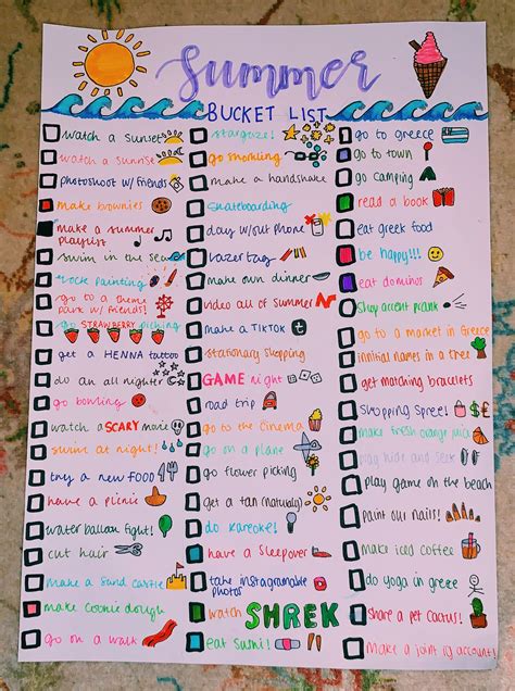 Ultimate Summer Bucket List Bucket List For Teens Summer To Do List