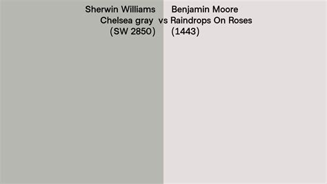 Sherwin Williams Chelsea Gray SW 2850 Vs Benjamin Moore Raindrops On