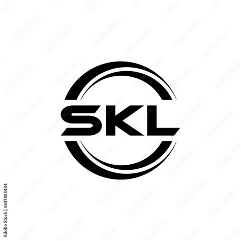 Skl Letter Logo Design With White Background In Illustrator Vector