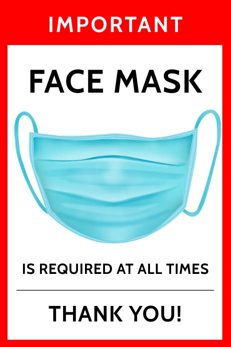 Wear A Face Mask To Enter Property Flyer Template Postermywall