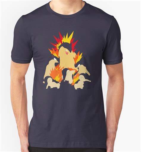 Cyndaquil Quilava Typhlosion T Shirts And Hoodies By Lomm Redbubble