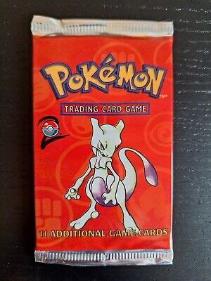 Pokemon Base Set Booster Pack Mewtwo Fresh Ebay