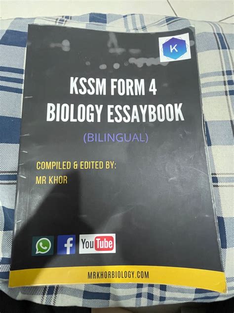 Buku Latihan Dan Rujukan Esei Essay Spm Kssm Biologi Biologi Mr Khor