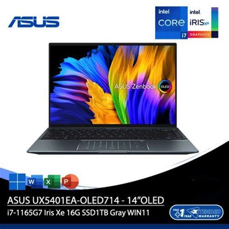 Jual Zenbook 14x Oled Ux5401ea Oled714 Intel Core I7 1165g7 16gb 1tb