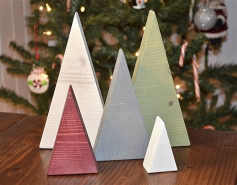 Christmas Tree Triangle Set Holiday Decor Home Decor Etsy Wood