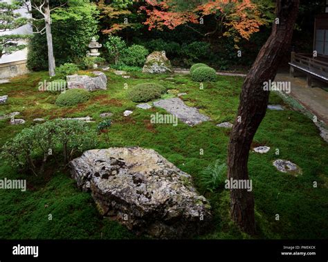 License Available At MaximImages Gengen Karesansui Mossy Rock Zen