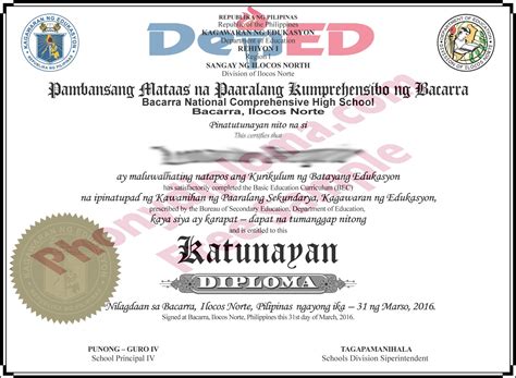 Fake Diploma Certificate Template