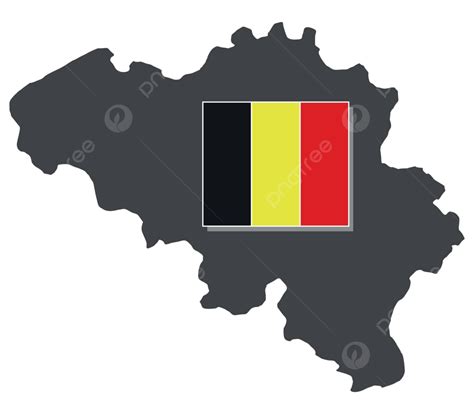 Belgium Map With Flag Geographic Territory Europe Vector Geographic